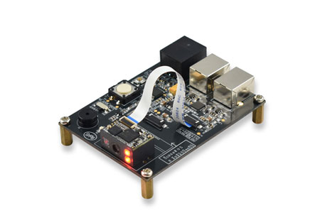 LV3396激光十字定位二維碼掃描模塊對接到開發板上，拓展“二維碼掃描”功能